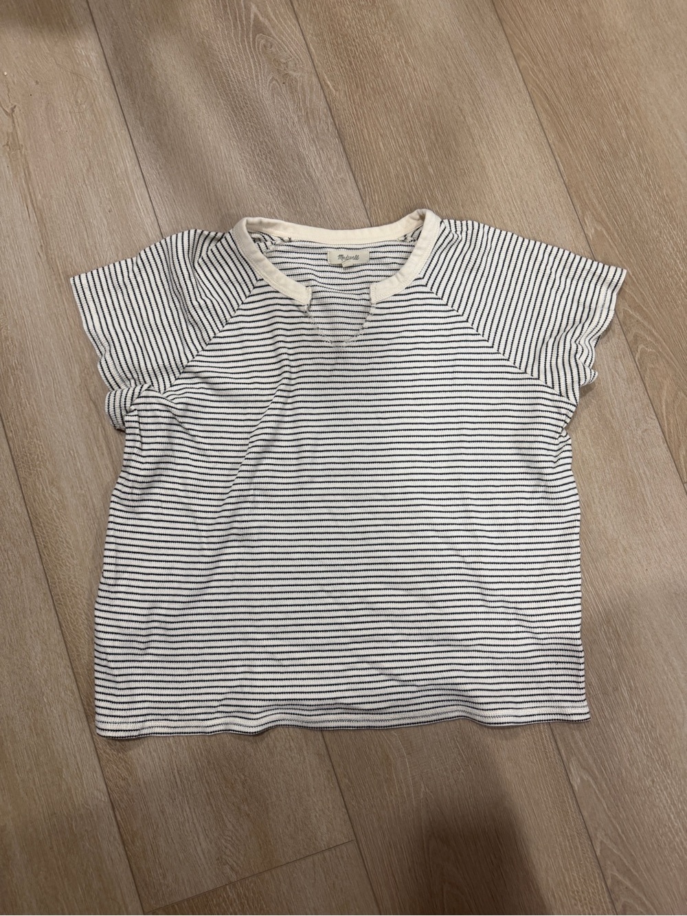 Madewell  Short-Sleeve Striped Tee Cream